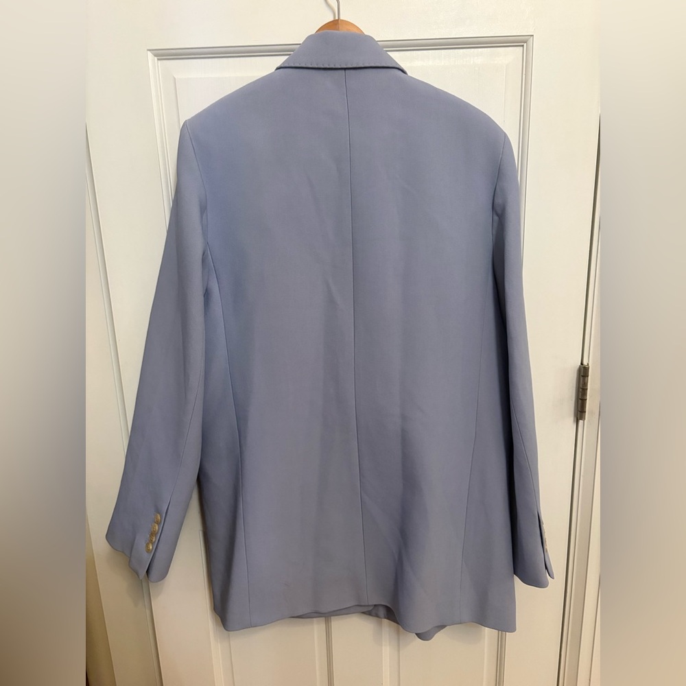 Khaite Balton Women's Light Blue Double-Breasted Wool Blazer - Picture 10 of 12